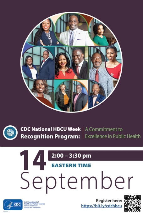 Event announcement for CDC National HBCU Week Recognition Program 2022
