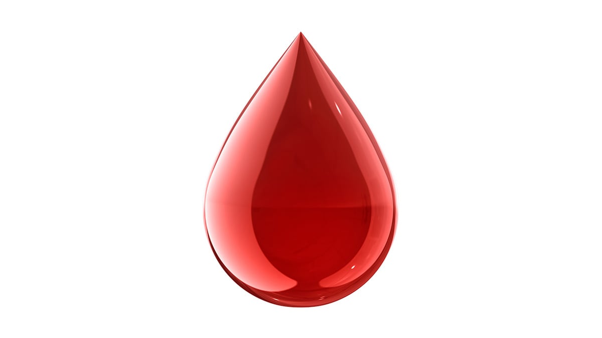 Illustration of a drop of blood