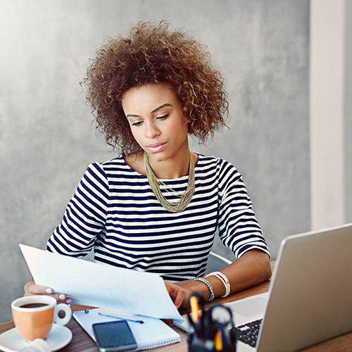 Woman_Reading_Document_500x500px Woman reading Plain Writing Act Compliance Report